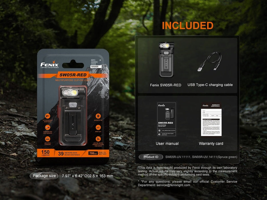 Fenix SW05R-RED - 150 lumens Red & White Lights Flashlight ***Will ship around February 28th*** Flashlight Fenix 
