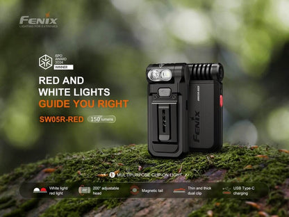Fenix SW05R-RED - 150 lumens Red &amp; White Lights Flashlight