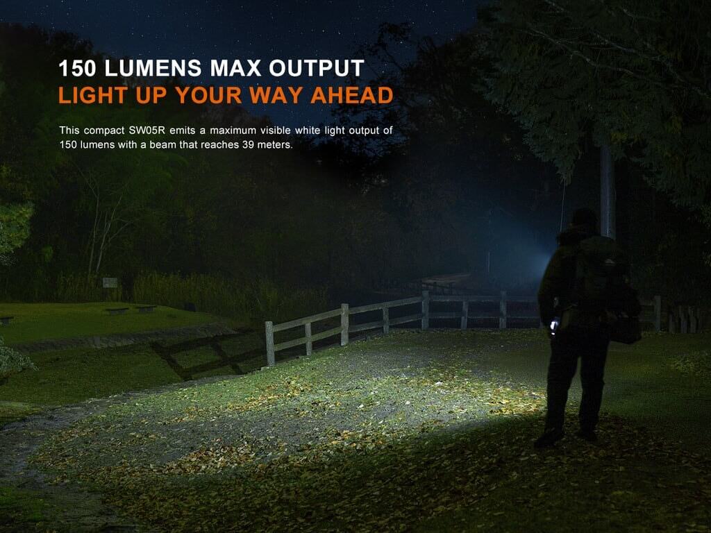 Fenix SW05R-RED - 150 lumens Red &amp; White Lights Flashlight