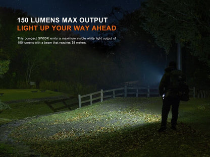 Fenix SW05R-RED - 150 lumens Red &amp; White Lights Flashlight
