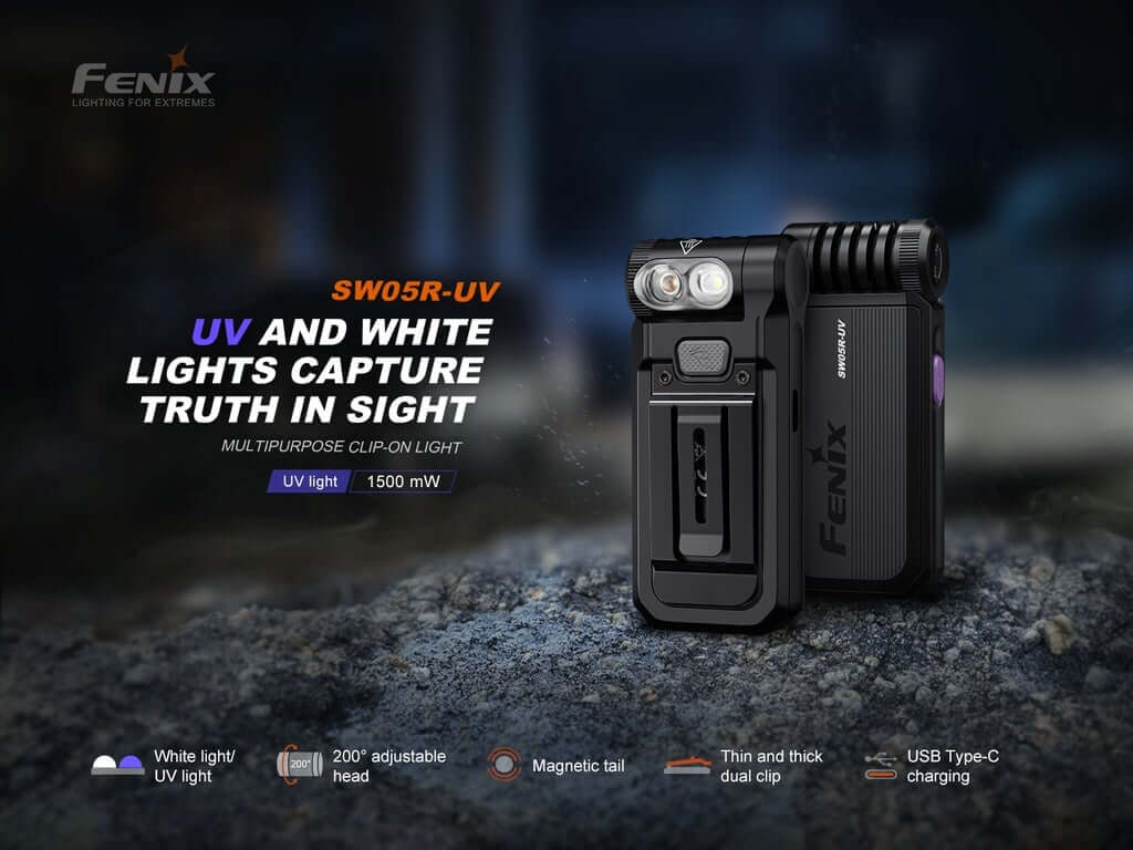 Fenix SW05R-UV - 150 lumens UV &amp; White Lights Flashlight