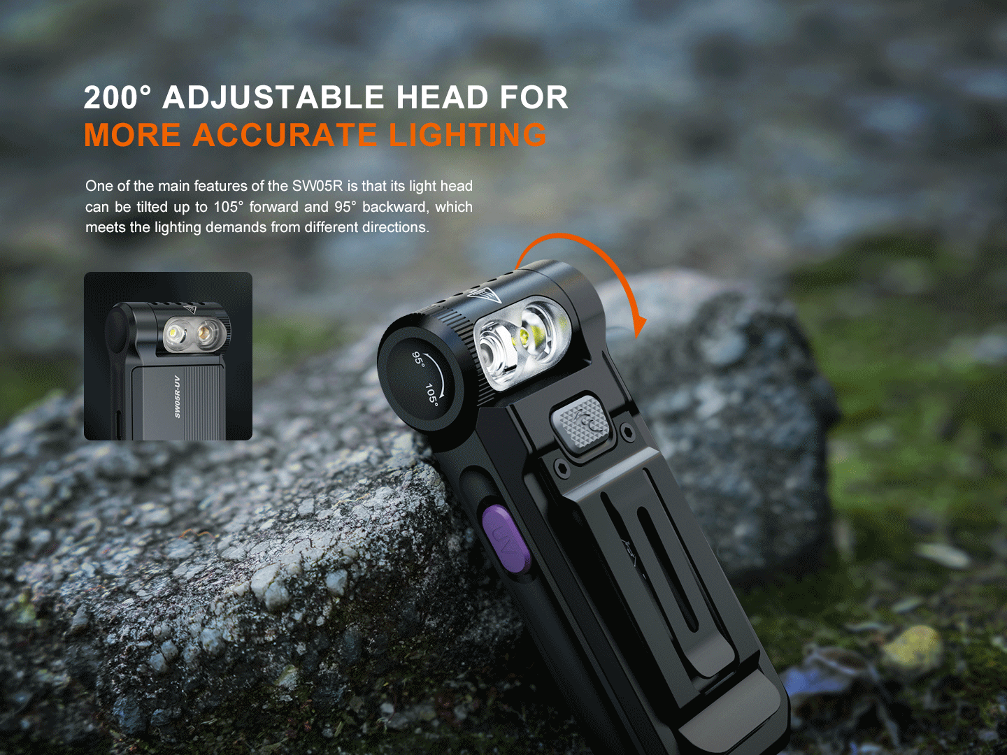 Fenix SW05R-UV - 150 lumens UV &amp; White Lights Flashlight