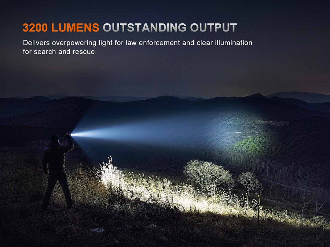 “Fenix TK15R rechargeable tactical flashlight – high-output long-throw duty torch”