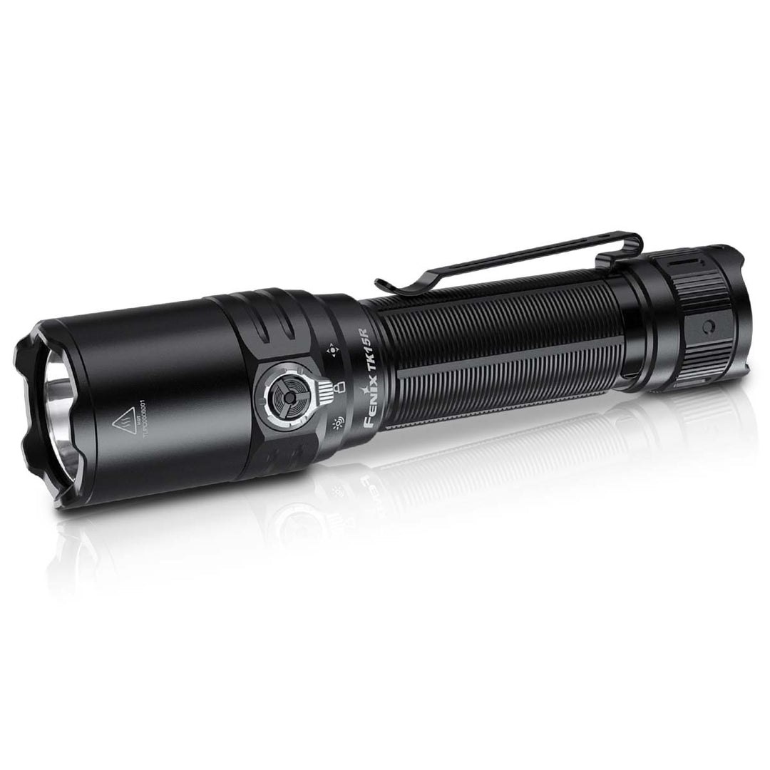 “Fenix TK15R rechargeable tactical flashlight – high-output long-throw duty torch”