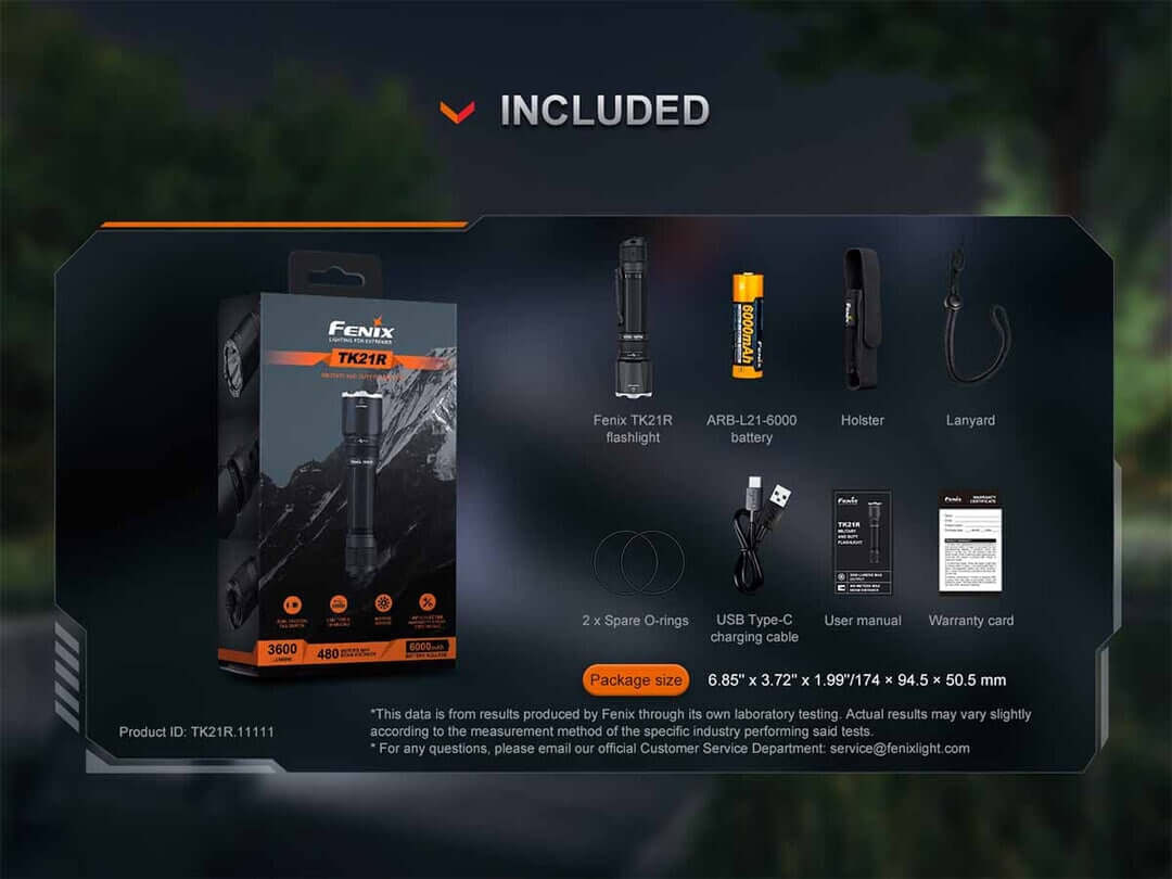 Fenix TK21R Portable Tactical EDC Flashlight