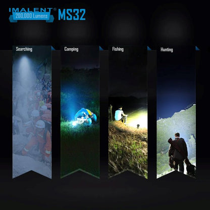 IMALENT MS32 Brightest Flashlight - 200,000 lumens