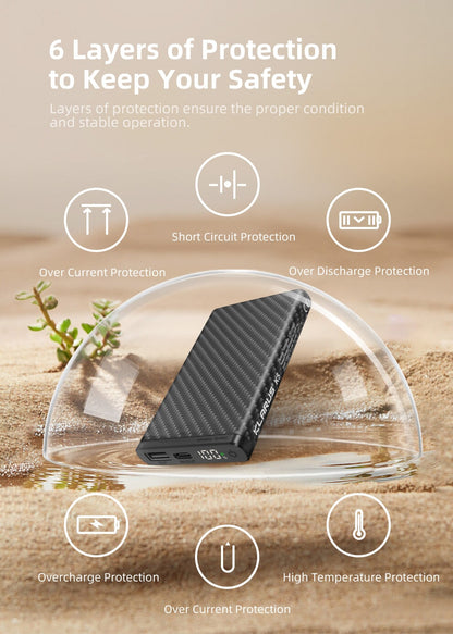 Klarus Full Carbon Fiber Lightweight Waterproof Powerbank K5