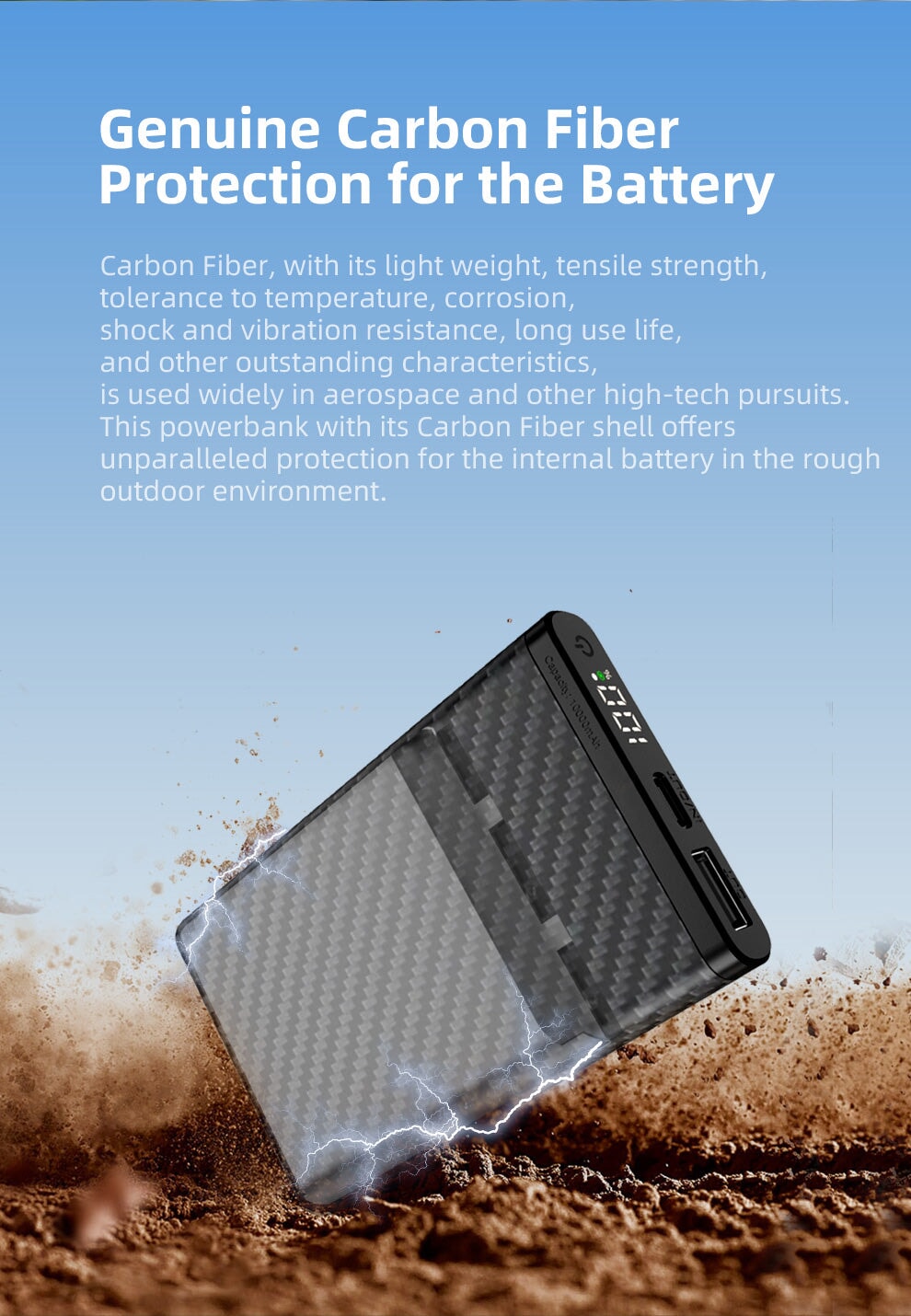 Klarus Full Carbon Fiber Lightweight Waterproof Powerbank K5