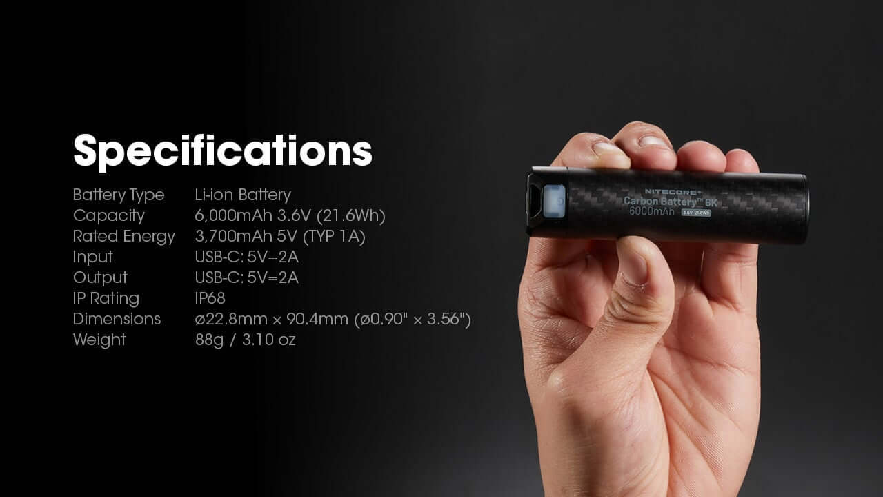 Nitecore 6K Carbon Battery Power Bank