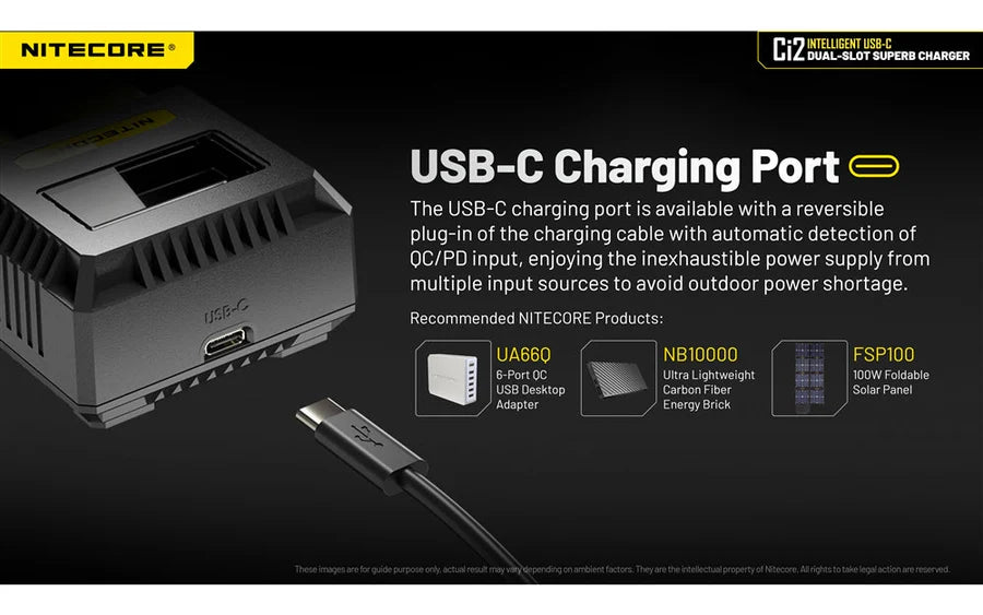 Nitecore Ci2 Dual Slot Universal Battery Charger Battery Charger Nitecore 