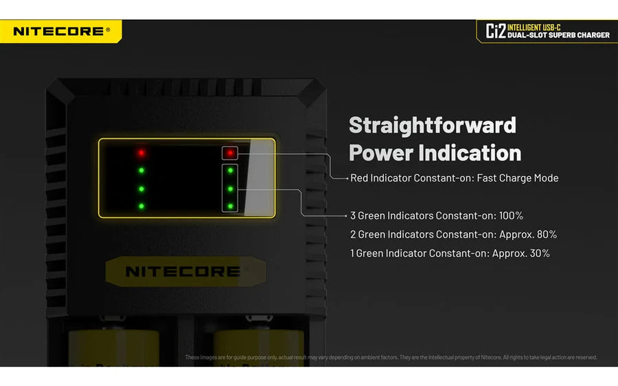 Nitecore Ci2 Dual Slot Universal Battery Charger Battery Charger Nitecore 