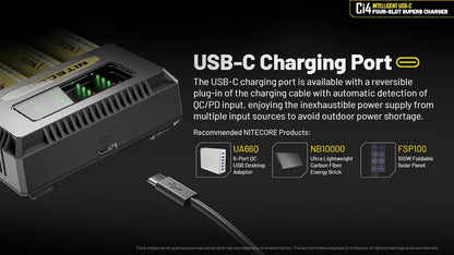Nitecore Ci4 Four-Slot Universal Battery Charger