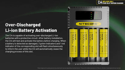 Nitecore Ci4 Four-Slot Universal Battery Charger