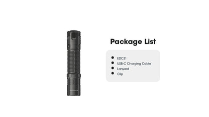 Nitecore EDC31 3500 Lumen Rechargeable EDC Flashlight