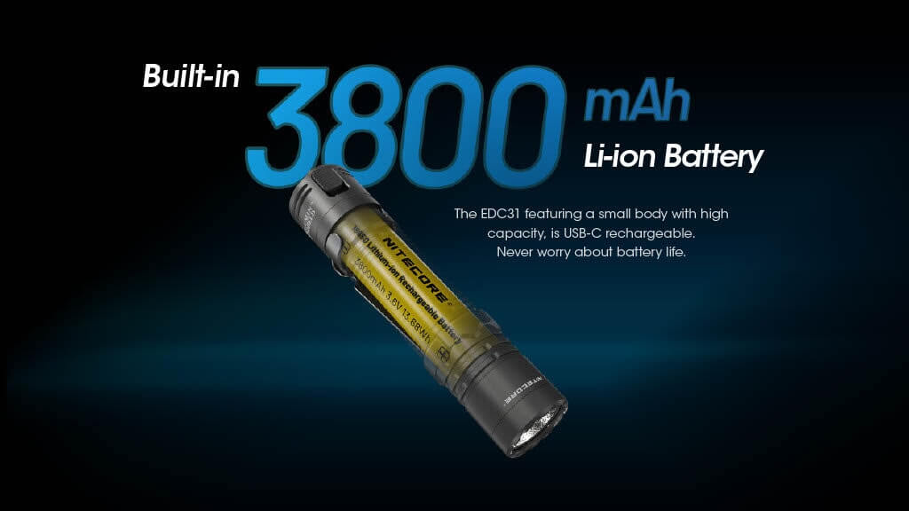 Nitecore EDC31 3500 Lumen Rechargeable EDC Flashlight