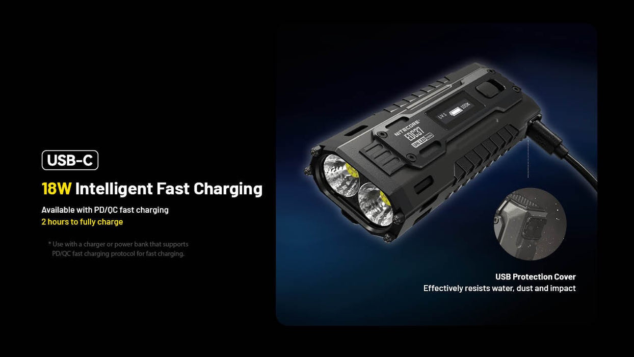 Nitecore EDC37 8000 Lumen Rechargeable EDC Flashlight Flashlight Nitecore 