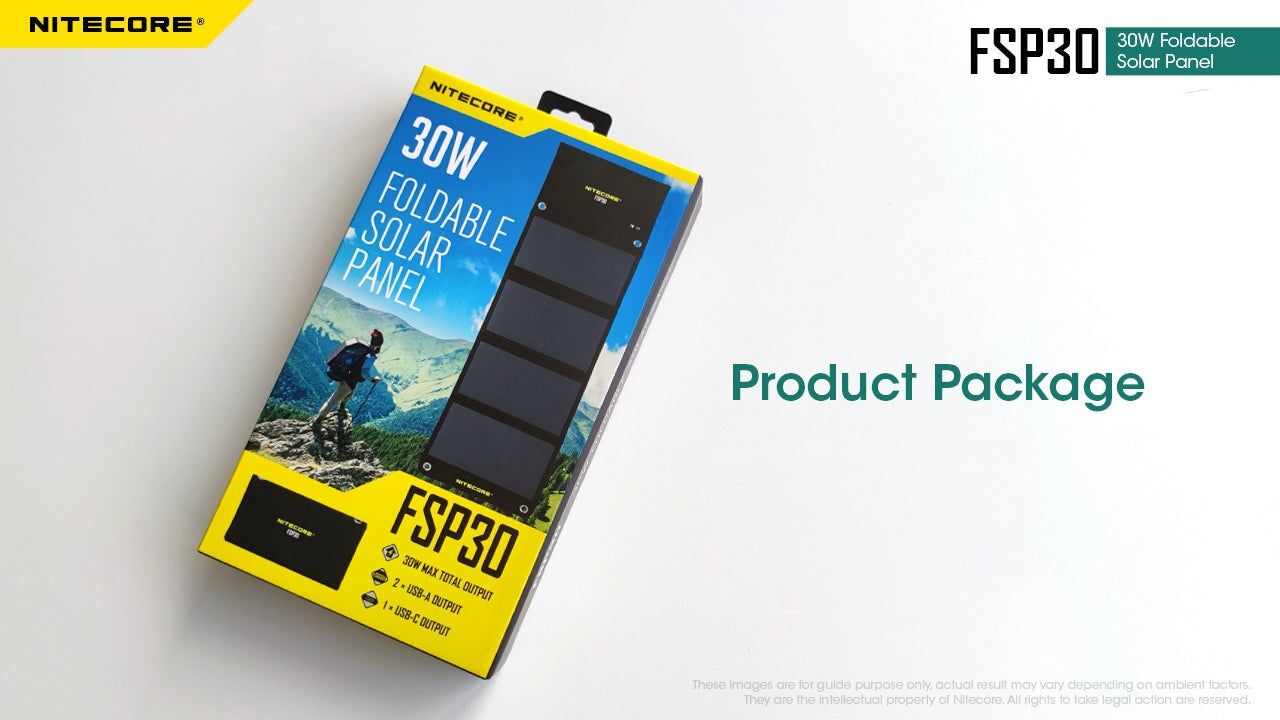 Nitecore FSP30 30W Foldable Solar Panel