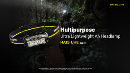 Nitecore HA15 UHE 1x AA Lightweight Headlamp