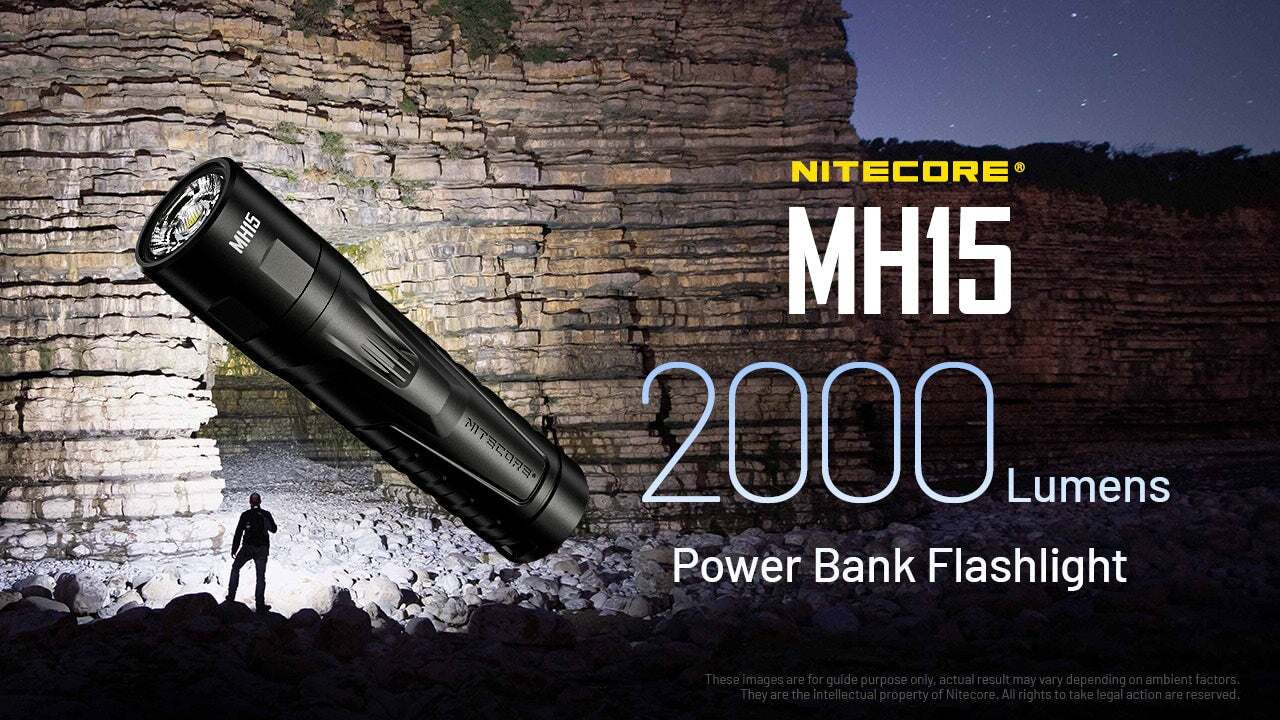 Nitecore MH15 Rechargeable Power Bank Flashlight - 2000 Lumens