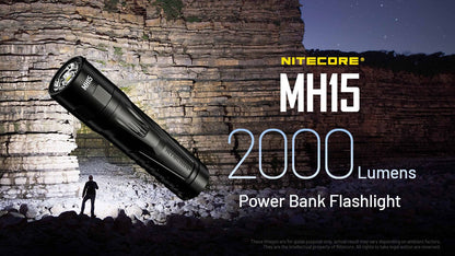 Nitecore MH15 Rechargeable Power Bank Flashlight - 2000 Lumens