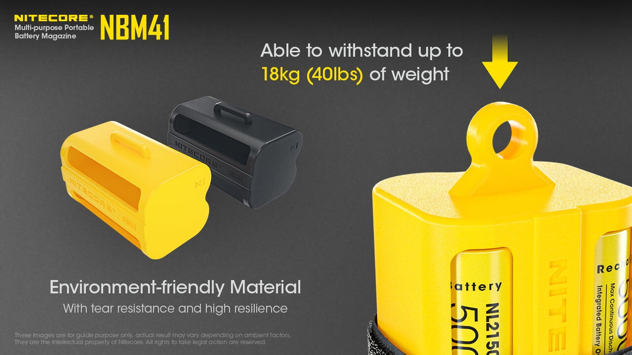 Nitecore NBM41 21700 Battery holder - Black Flashlight Accessories Nitecore 