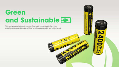 Nitecore NH2400 2400mAh Rechargeable AA Battery Kit - Pack of 4