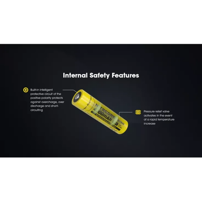 Nitecore NL1840 18650 Li-ion Battery 4000mAh Rechargeable Batteries Nitecore 