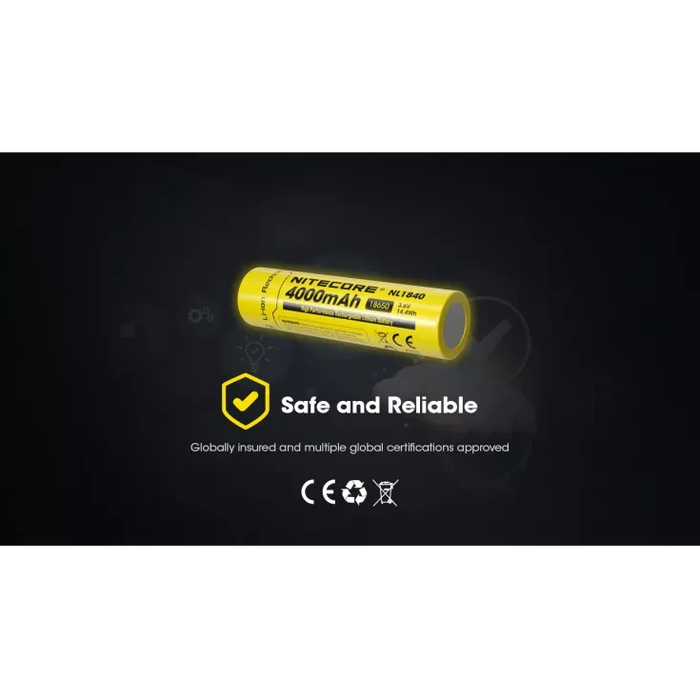 Nitecore NL1840 18650 Li-ion Battery 4000mAh Rechargeable Batteries Nitecore 
