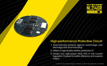 Nitecore NL2140R 21700 4000 mAh rechargeable Battery with USB-C