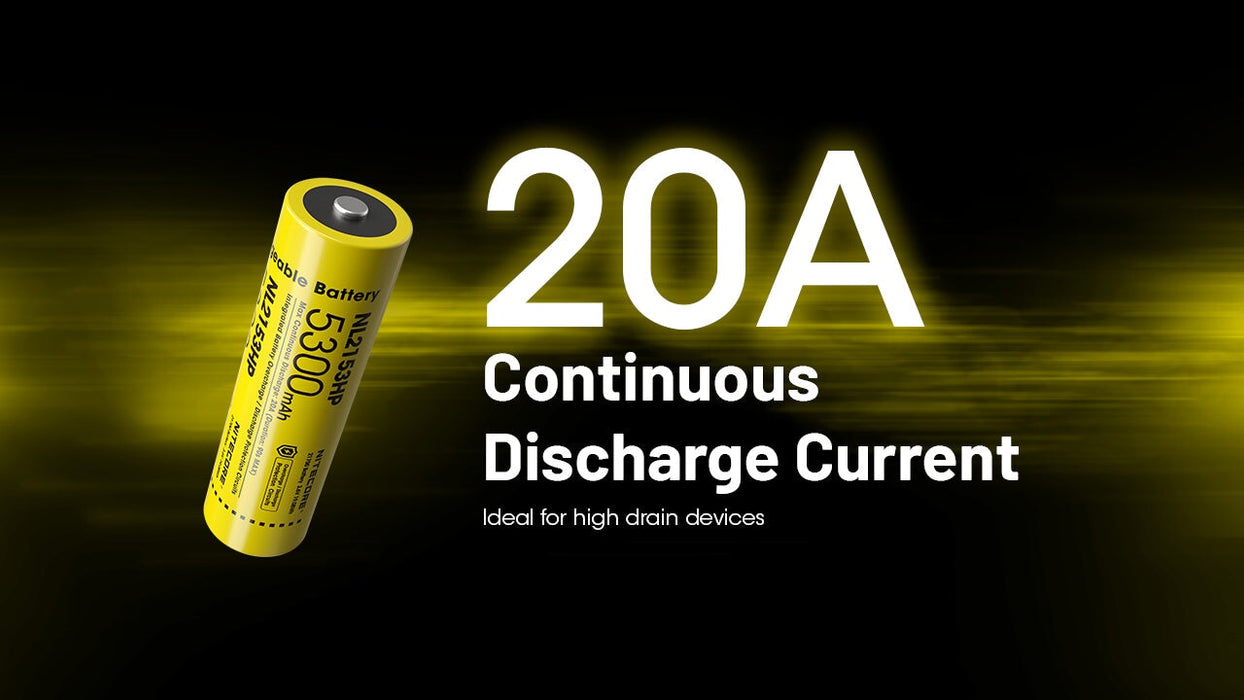 Nitecore NL2153HP 5300mAh Rechargeable 21700 Battery Rechargeable Batteries Nitecore 