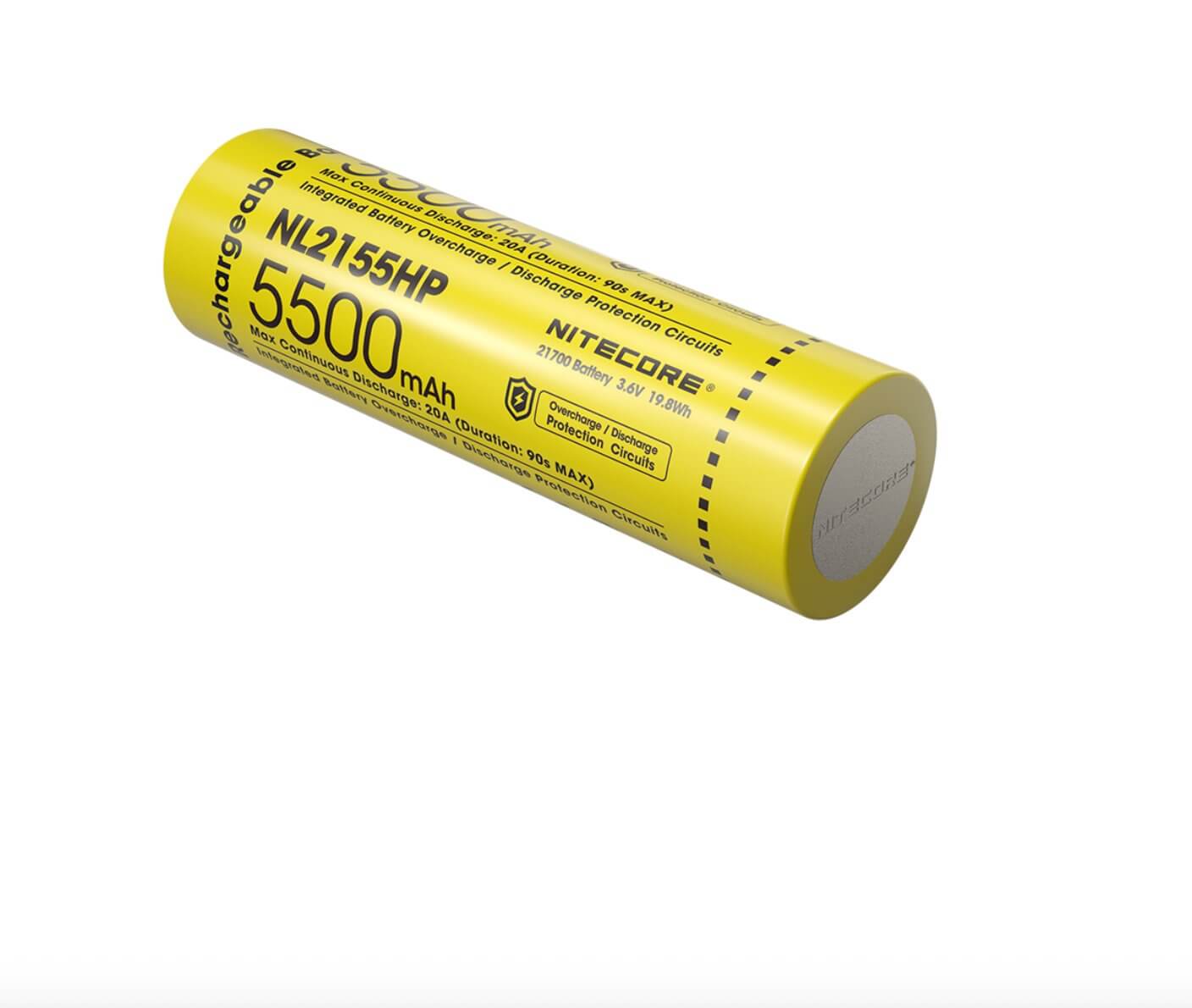Nitecore NL2155HP 5500mAh Rechargeable 21700 Battery