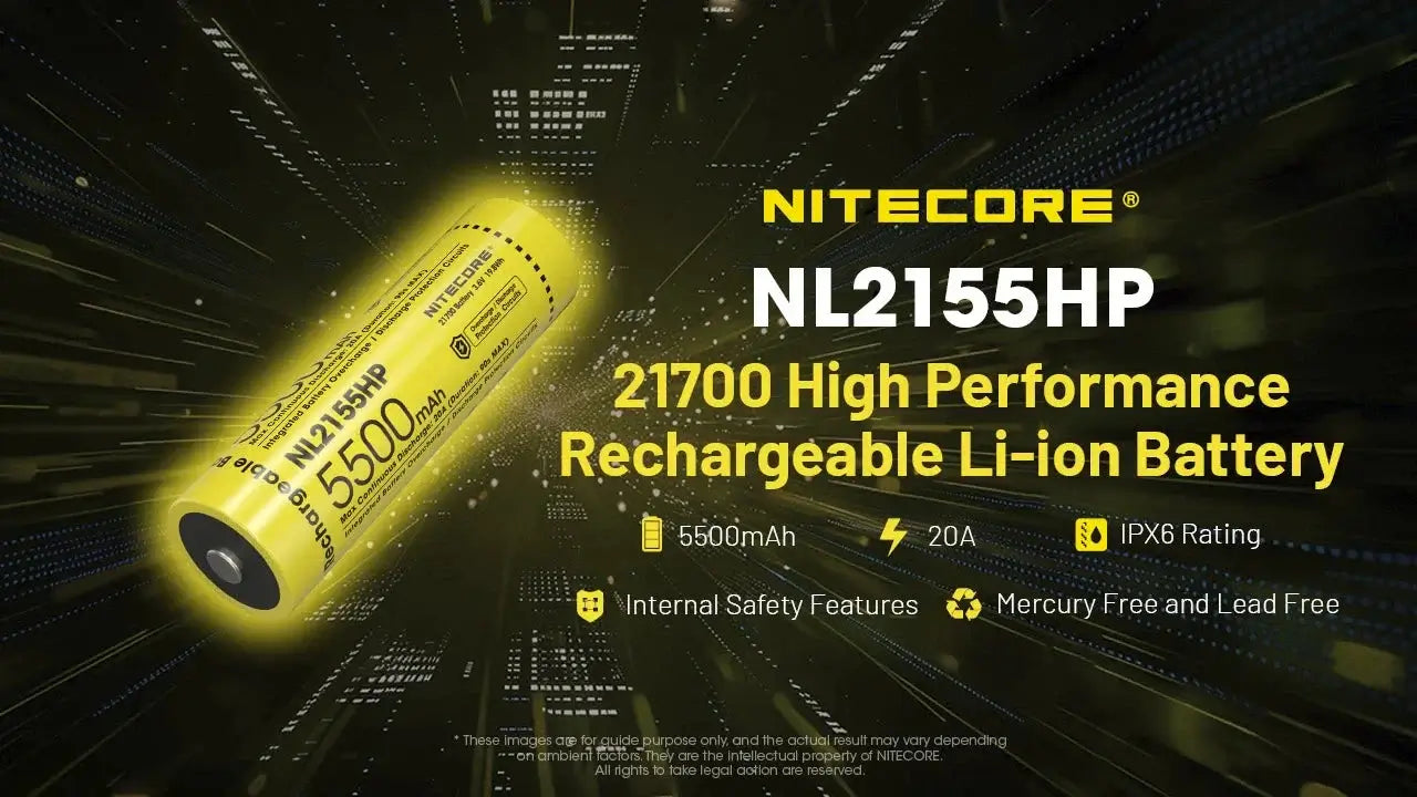 Nitecore NL2155HP 5500mAh Rechargeable 21700 Battery