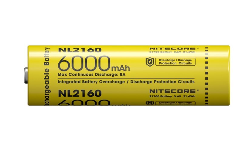 Nitecore NL2160 21700 Li-ion Battery 6000mAh