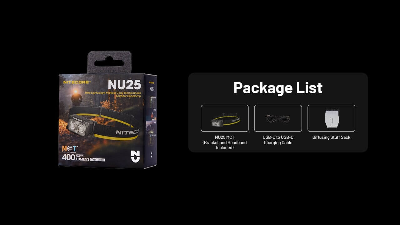 Nitecore NU25 MCT Multi-Temperature Rechargeable Headlamp