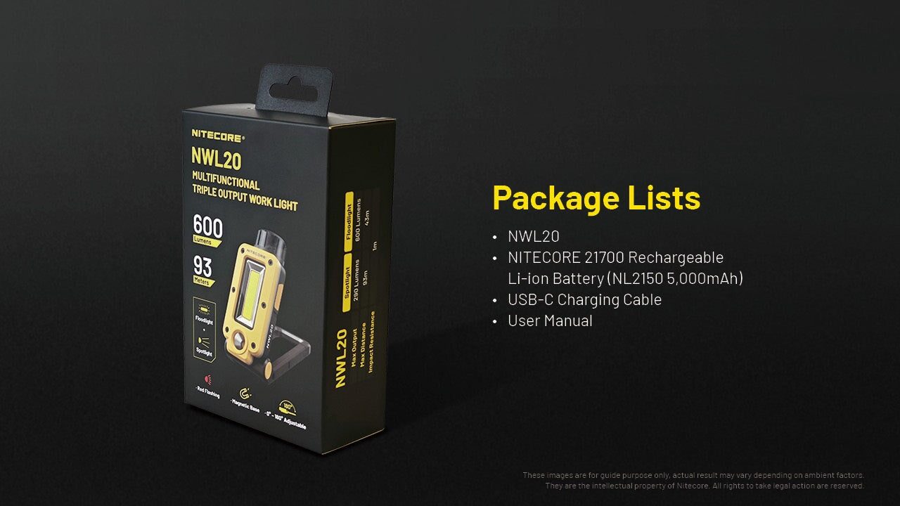 Nitecore NWL20 Magnetic Utility light - 600 Lumens