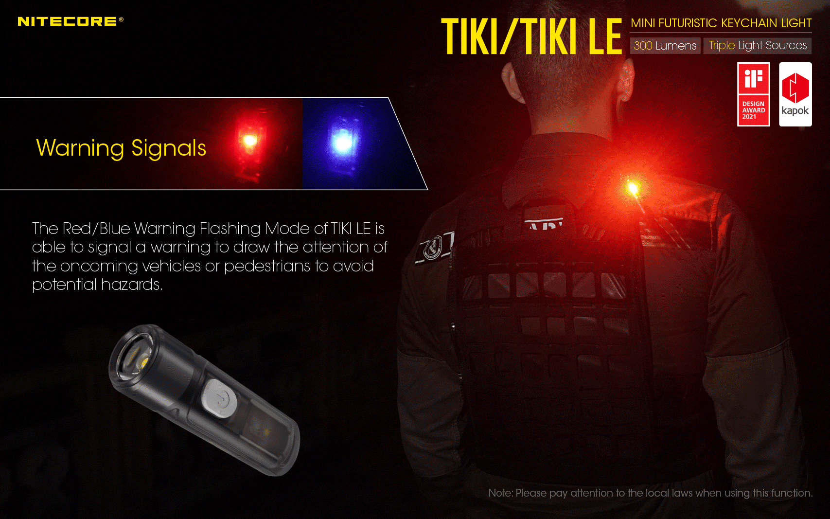 Nitecore TIKI LE USB-C Rechargeable Keychain Flashlight