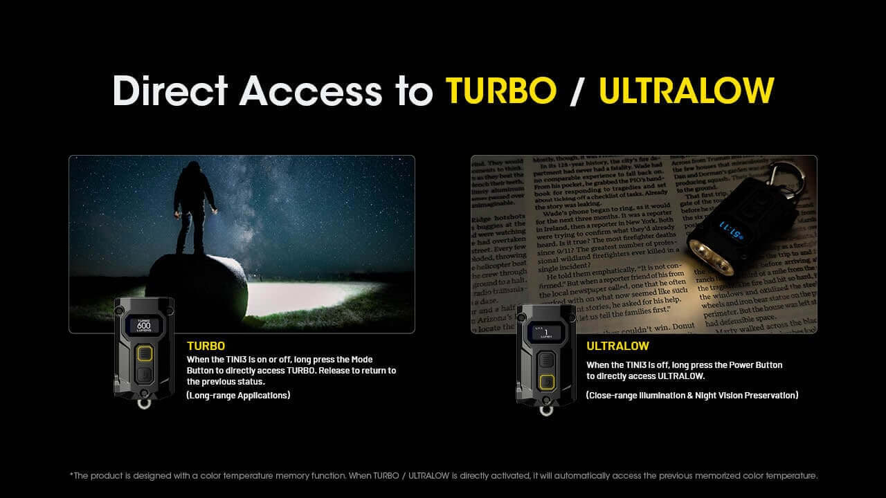 Nitecore Tini 3 600 Lumen Rechargeable Keychain Flashlight