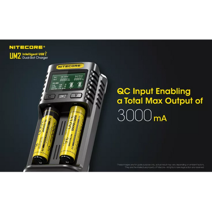 Nitecore UM2 Intelligent USB-C Dual-Slot Battery Charger