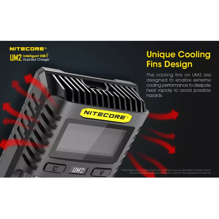 Nitecore UM2 Intelligent USB-C Dual-Slot Battery Charger