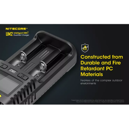 Nitecore UM2 Intelligent USB-C Dual-Slot Battery Charger