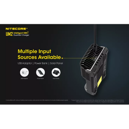Nitecore UM2 Intelligent USB-C Dual-Slot Battery Charger
