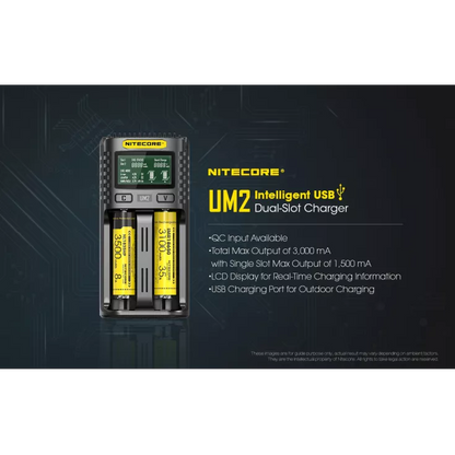 Nitecore UM2 Intelligent USB-C Dual-Slot Battery Charger