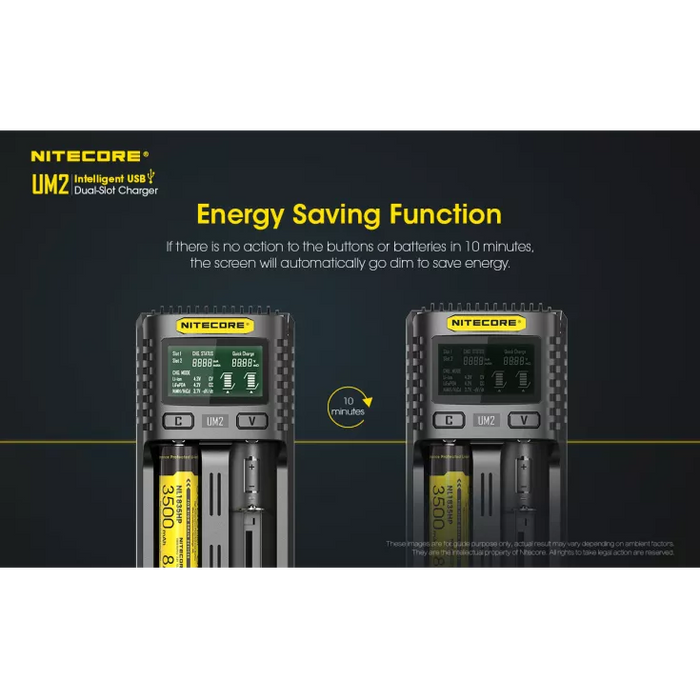 Nitecore UM2 Intelligent USB-C Dual-Slot Battery Charger Battery Charger Nitecore 