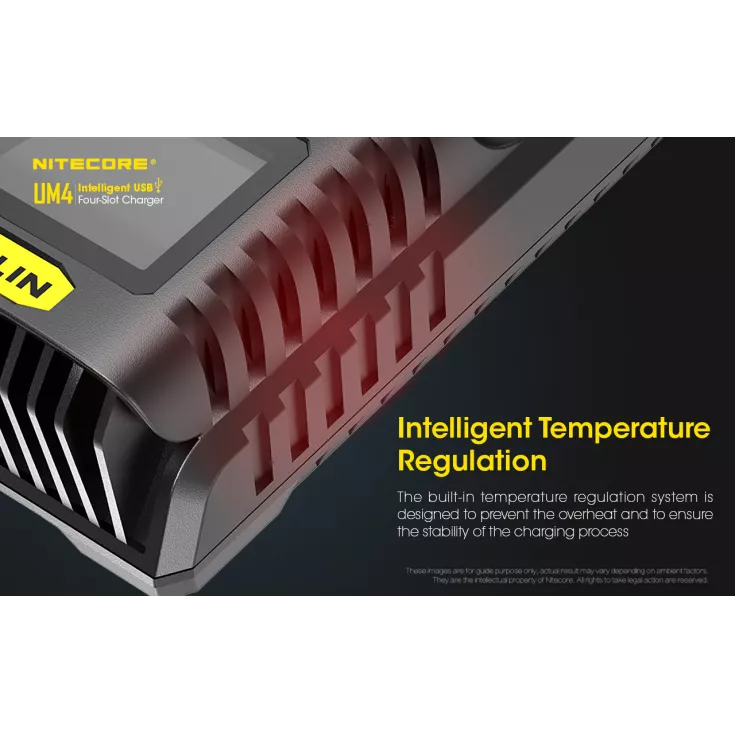 Nitecore UM4 Intelligent USB-C Four-Slot Battery Charger