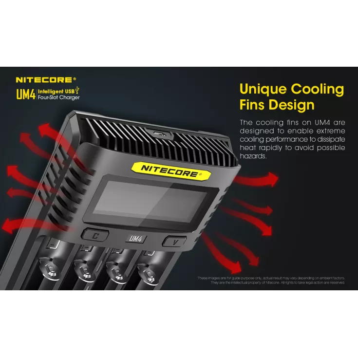 Nitecore UM4 Intelligent USB-C Four-Slot Battery Charger