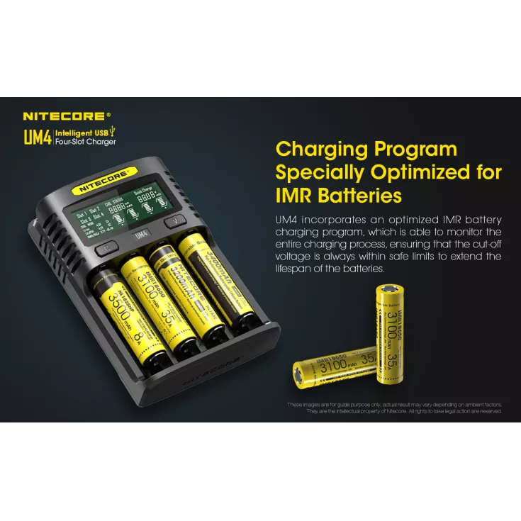 Nitecore UM4 Intelligent USB-C Four-Slot Battery Charger