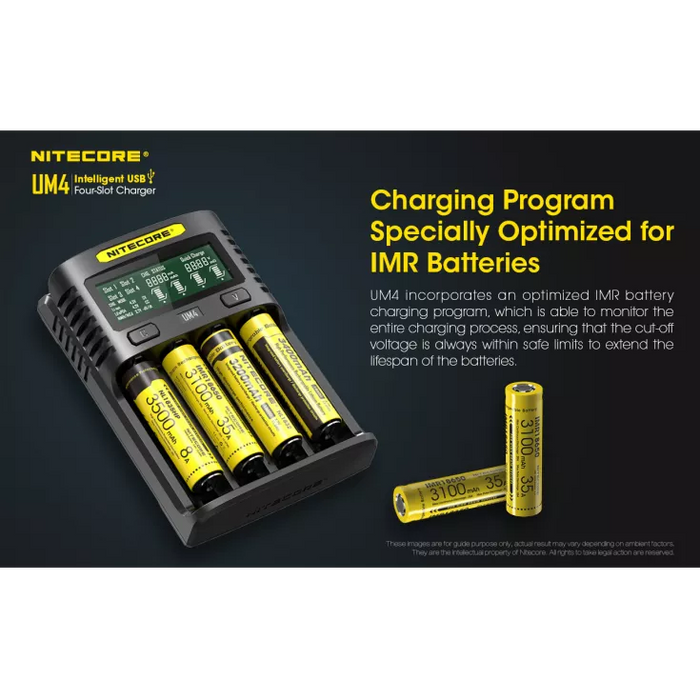 Nitecore UM4 Intelligent USB-C Four-Slot Battery Charger Battery Charger Nitecore 