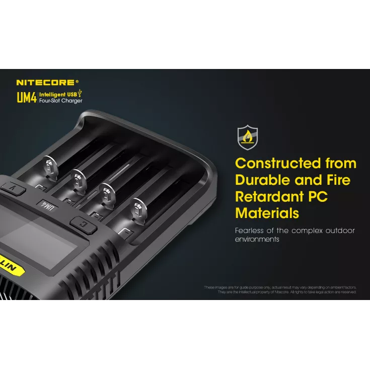 Nitecore UM4 Intelligent USB-C Four-Slot Battery Charger