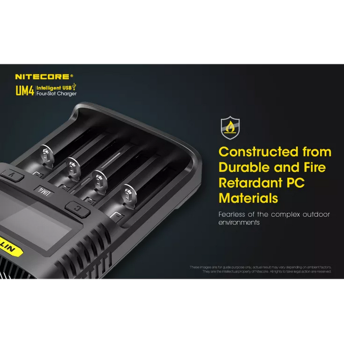 Nitecore UM4 Intelligent USB-C Four-Slot Battery Charger Battery Charger Nitecore 