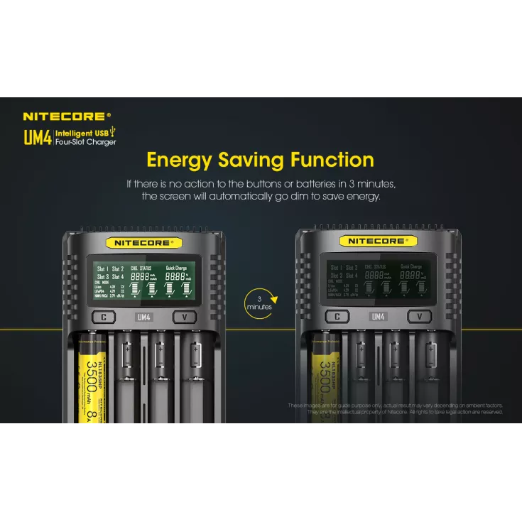 Nitecore UM4 Intelligent USB-C Four-Slot Battery Charger